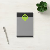 Post-it® Android Robot Icon Mustache sur noir (Bureau)
