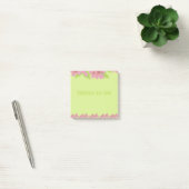 Post-it® Anémones roses Choses à faire Green Post-It Notes (Bureau)