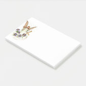 Post-it® Ange avec croix et fleurs de clématite (Incliné)