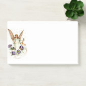 Post-it® Ange avec croix et fleurs de clématite (Bureau)