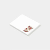 Post-it® Ange de Noël avec fleurs de fêtes (Incliné)