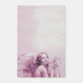Post-it® ANGE JOUER LYRA SUR LES NUAGES Rose (Devant)