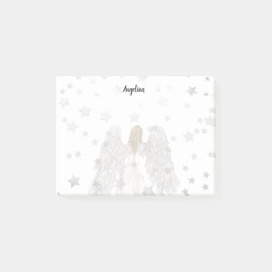 Post-it® Ange peint et étoiles Notes post-it (Devant)