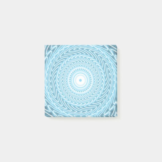 Post-it® Angel bleu turquoise tourbillon motif (Devant)