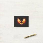 Post-it® Angel Fire Heart with Wings (Sur un bureau)