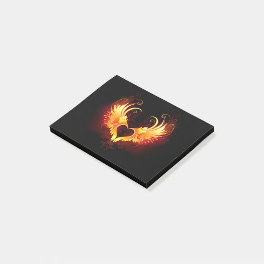 Post-it® Angel Fire Heart with Wings (Incliné)