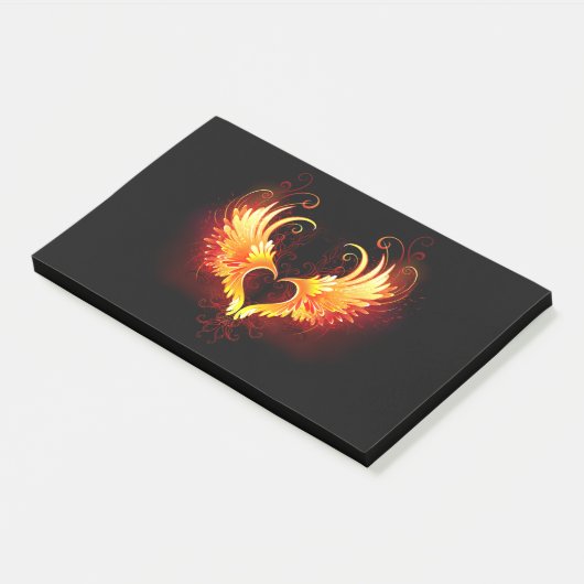 Post-it® Angel Fire Heart with Wings (Incliné)