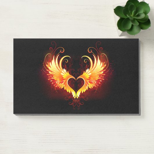 Post-it® Angel Fire Heart with Wings (Bureau)