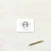 Post-it® Angel Penguin sur un nuage (Sur un bureau)