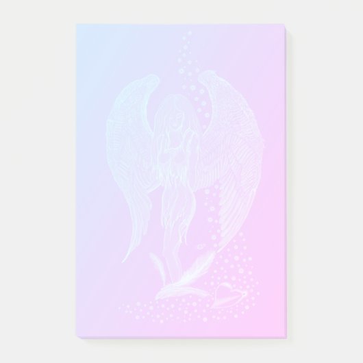 Post-it® Angel perdu en amour, noir et vert Design (Devant)