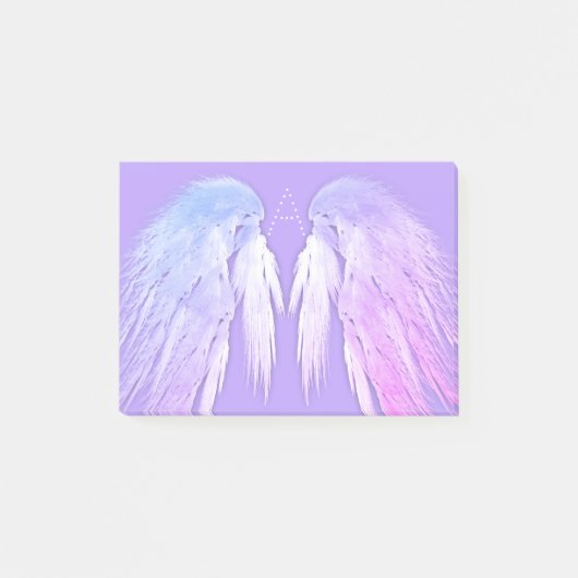 Post-it® ANGEL WINGS Fairy Purple Monogramme (Devant)