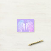Post-it® ANGEL WINGS Fairy Purple Monogramme (Sur un bureau)