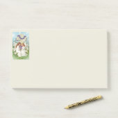 Post-it® Anges Mignons Avec Croix Et Fleurs  (Sur un bureau)