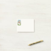 Post-it® Anges Mignons Avec Croix Et Fleurs (Sur un bureau)