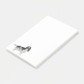 Post-it® Anglais Cocker Spaniel Design En Noir Et Blanc (Incliné)