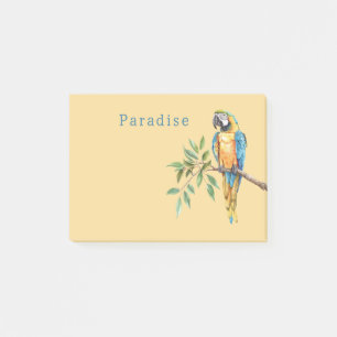Post-it® Animal de safari oiseau bleu jaune perroquet