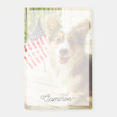 Post-it® Animaux de bébés cutest | American Flag Corgi (Devant)