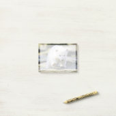 Post-it® Animaux de bébés cutest | Bébé Ours Polaire Cub (Sur un bureau)