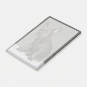 Post-it® Animaux de bébés cutest | Blue French Bulldog Pupp (Incliné)