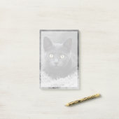 Post-it® Animaux de bébés cutest | Chat gris (Sur un bureau)