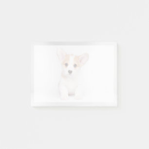 Post-it® Animaux de bébés cutest Chiot de Corgi blanc