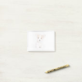 Post-it® Animaux de bébés cutest | Chiot de Corgi blanc (Sur un bureau)