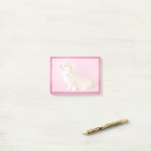 Post-it® Animaux de bébés cutest | Corgi rose Chiot (Sur un bureau)