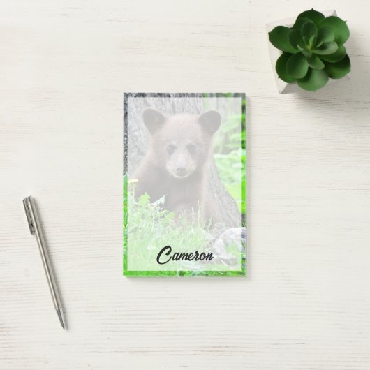 Post-it® Animaux de bébés cutest | Cube d'ours Brown (Bureau)