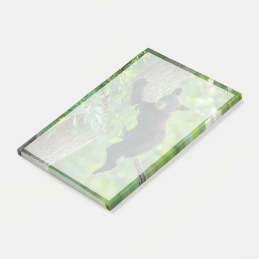 Post-it® Animaux de bébés cutest | Cube d'ours noir (Incliné)