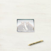 Post-it® Animaux de bébés cutest | Deux petits ours d'ours (Sur un bureau)