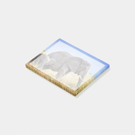 Post-it® Animaux de bébés cutest | Eléphant africain et mèr (Incliné)