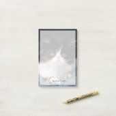 Post-it® Animaux de bébés cutest | Fluffy B&W Kitten (Sur un bureau)