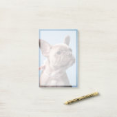 Post-it® Animaux de bébés cutest | French Bulldog Pink Bow (Sur un bureau)