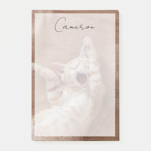 Post-it® Animaux de bébés cutest | Ginger Kitten Yawning (Devant)