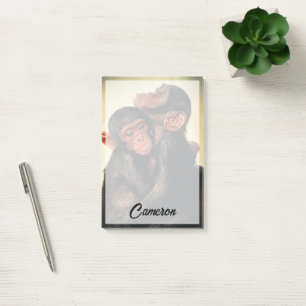 Post-it® Animaux de bébés cutest   Hug de chimpanzé