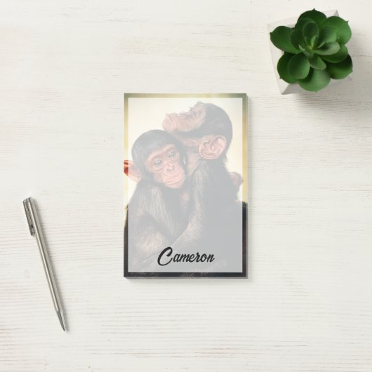 Post-it® Animaux de bébés cutest | Hug de chimpanzé (Bureau)