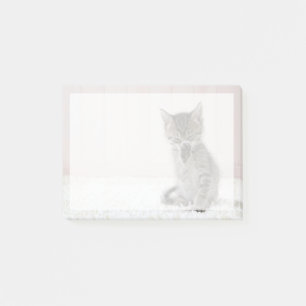 Post-it® Animaux de bébés cutest Licking Tabby Kitten