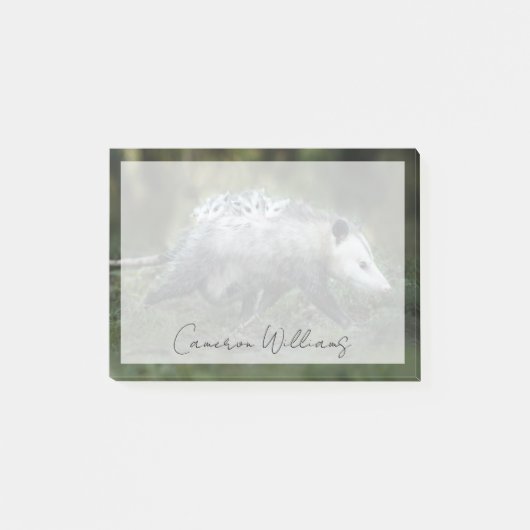 Post-it® Animaux de bébés cutest | Opossum Maman & Kids (Devant)