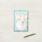 Post-it® Animaux de bébés cutest | Sweet Corgi Puppy Face (Sur un bureau)
