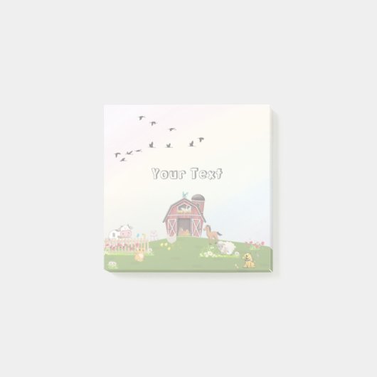 Post-it® Animaux de ferme mignons Enfants Arc-en-ciel (Devant)