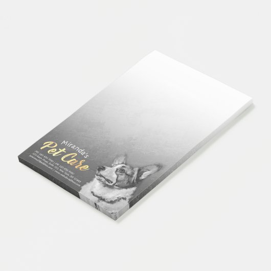 Post-it® Animaux domestiques assis Peinture à l'huile de ch (Incliné)