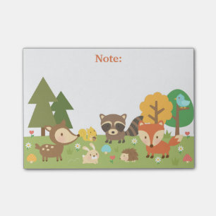 Post-it® Animaux et créatures mignons de la forêt sylvestre