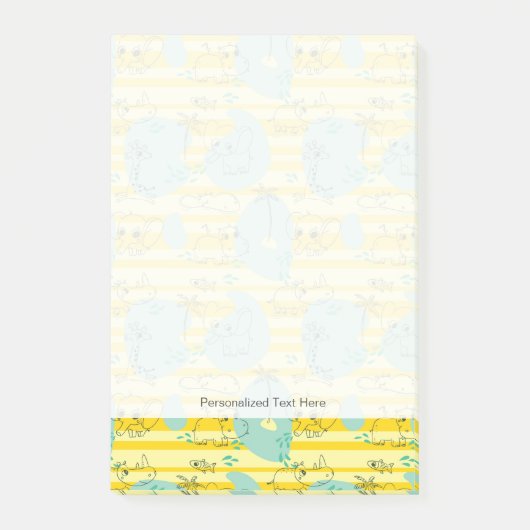 Post-it® Animaux mignons jouant avec de l'eau 2 (Devant)