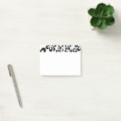 Post-it® Anneaux et fleurs noirs et blancs (Bureau)