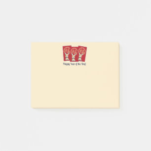 Post-it® Année chanceuse de corgi d'enveloppe rouge