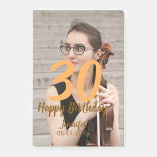 Post-it® anniversaire 30 ans ajouter nom date année photo b