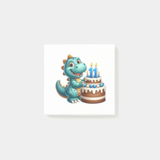 Post-it® Anniversaire de Dino 11 ans (Devant)