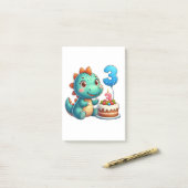 Post-it® Anniversaire de Dino 3 ans (Sur un bureau)
