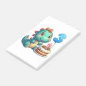 Post-it® Anniversaire de Dino 3 ans (Incliné)