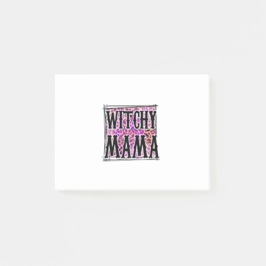 Post-it® Anniversaire de Halloween Leopard Witchy Mama (Devant)